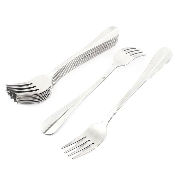 Shop Unique Bargains 10pcs Metal Tableware Flatware Serving Fork 7 Inches 18 X 2 5cm 7 X 1 L W Overstock 17603416