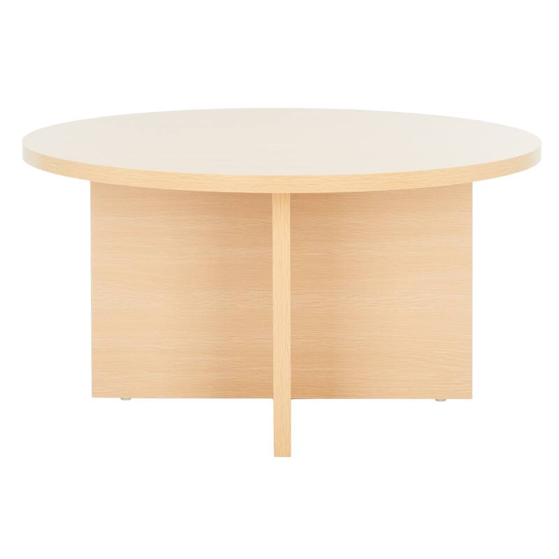 SAFAVIEH Veselinka Modern Round Coffee Table - 32 In. W x 32 In. D x 16 In. H - 32Wx32Dx16H - Natural