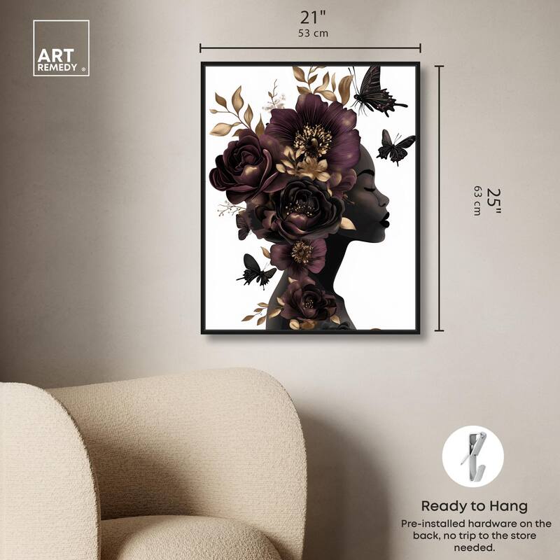 In Her Thoughts II Canvas by Art Remedy