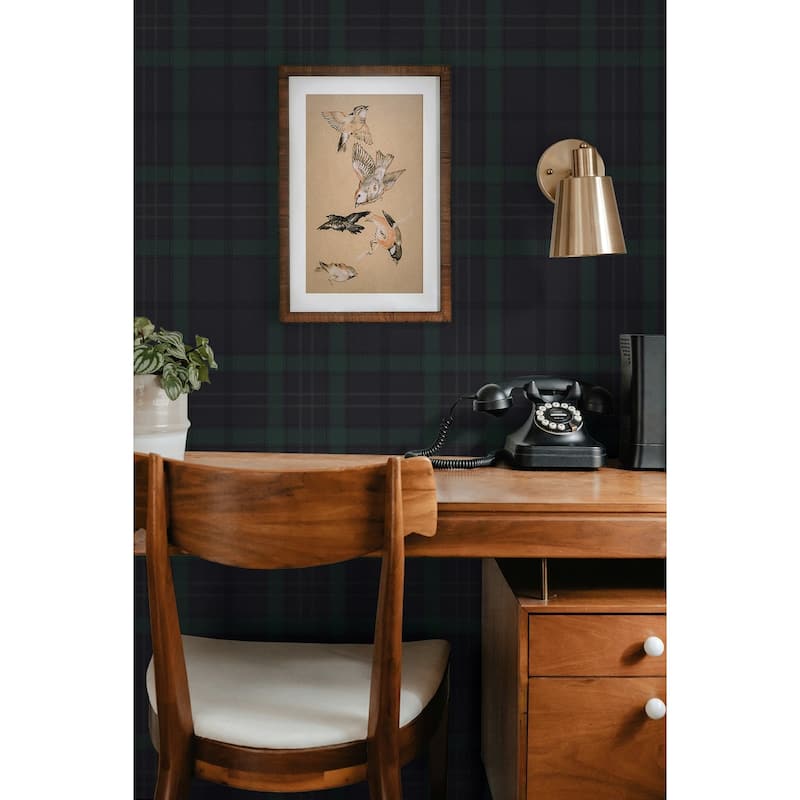 Seabrook Designs Tailor Plaid Prepasted Wallpaper