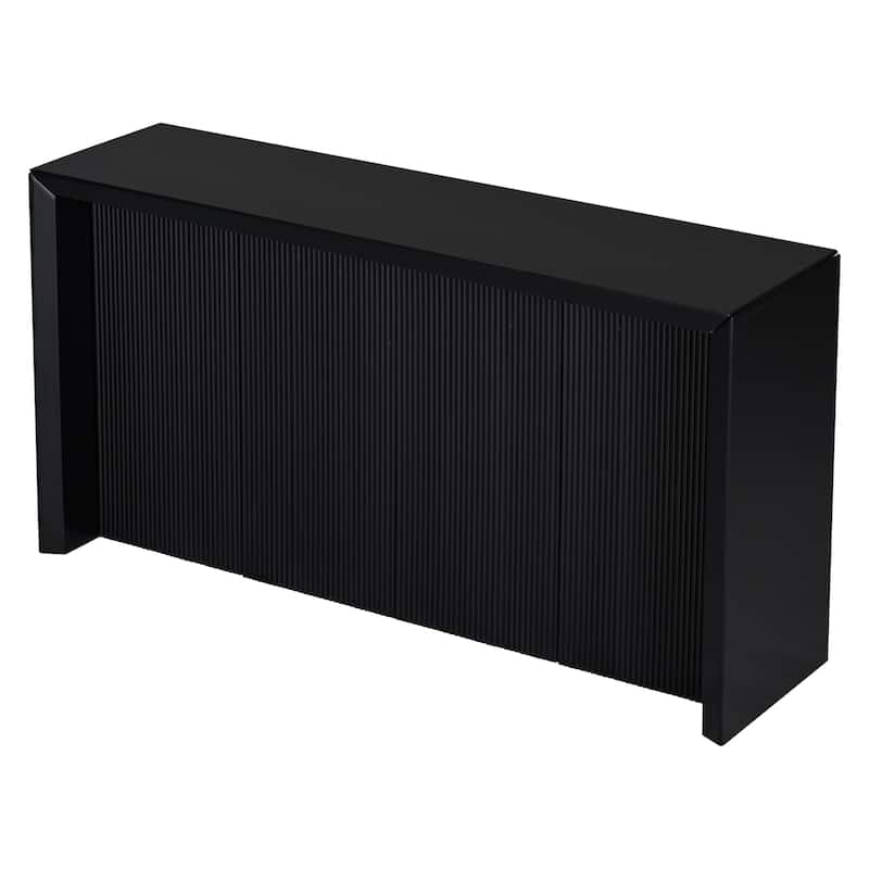 Acacia Wood Veneer Entryway Table Console Tables, Wavy Accent Table, Sofa Table Hallway Tables for Hallway, Living Room