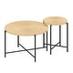 preview thumbnail 10 of 22, Crafted Wood Radial Pattern Coffee Table Set