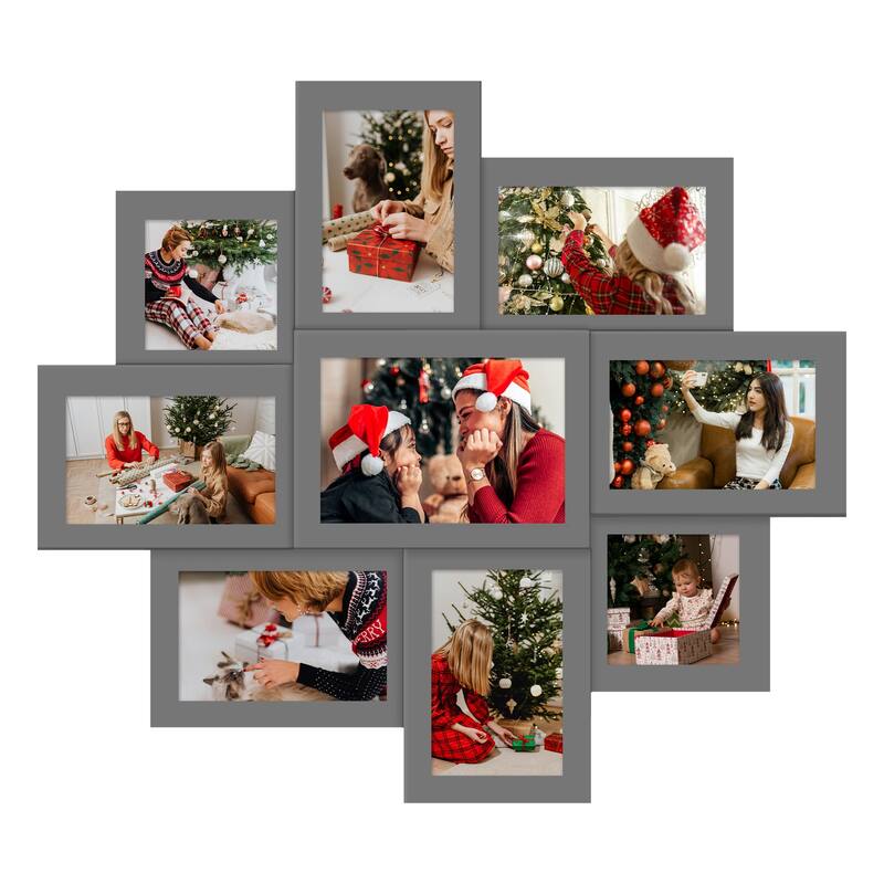 9 Opening 4x6 Family Collage Picture Frames for Wall Decor Gallery Set
