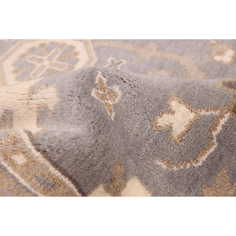 ECARPETGALLERY Hand-knotted Royal Oushak Light Denim Blue Wool Rug - 9'1 x 12'0