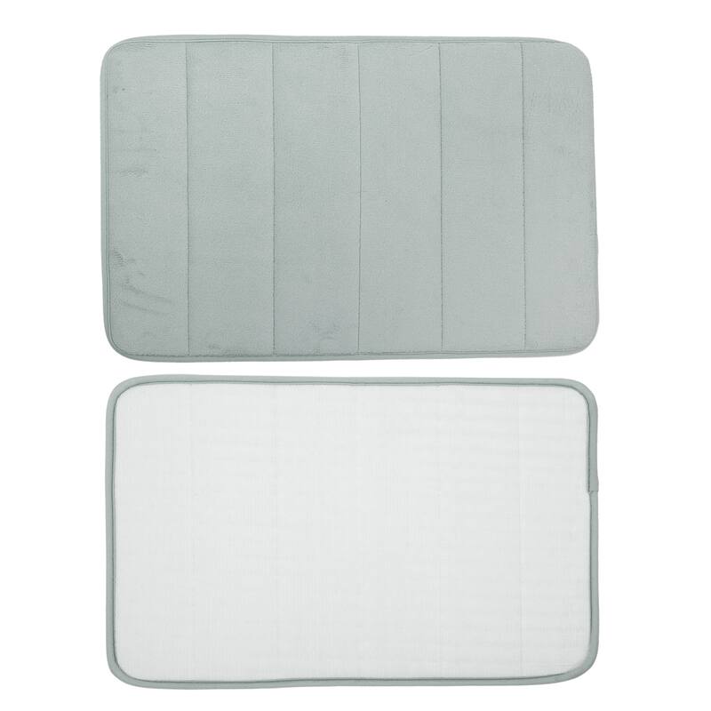 2 Pcs Memory Foam Bathroom Mat Non Slip Soft Bath Mats Rugs, Machine Washable