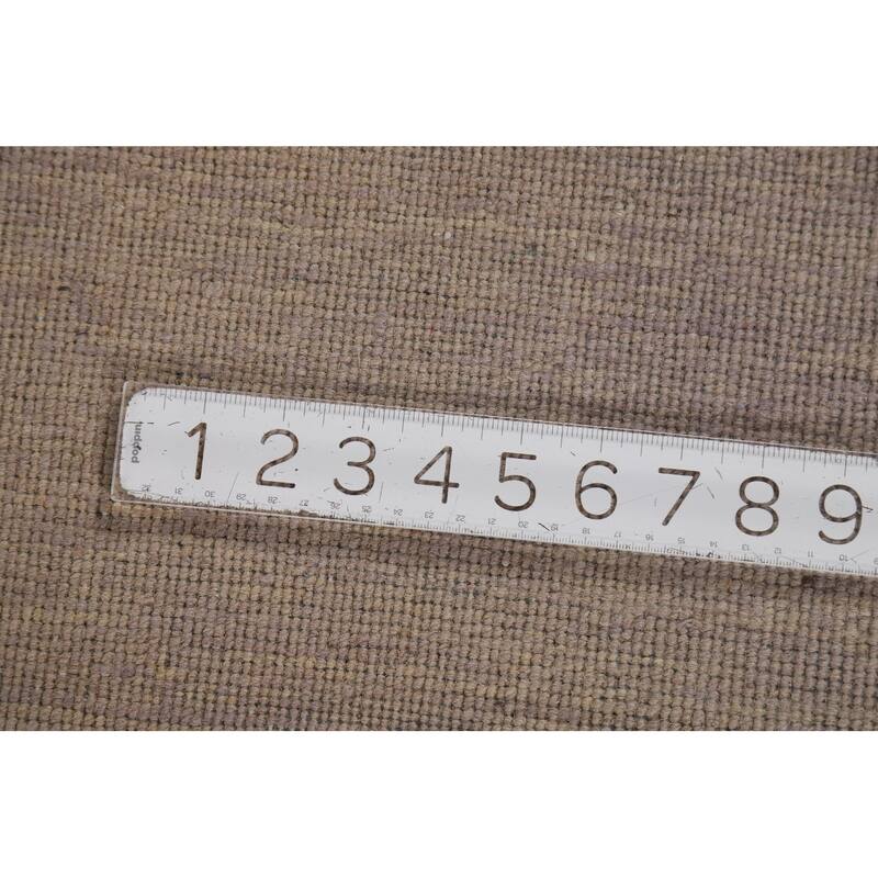 Brown Gray Gabbeh Oriental Area Rug Hand-Knotted Wool Carpet - 4'11" x 6'6"