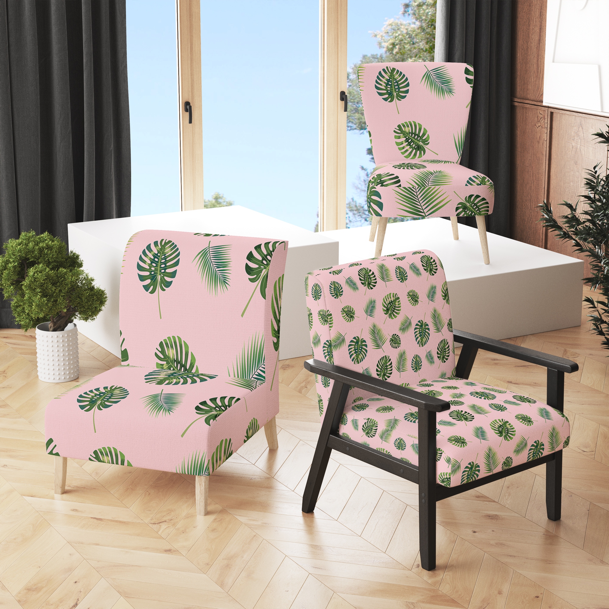Palm accent chair store