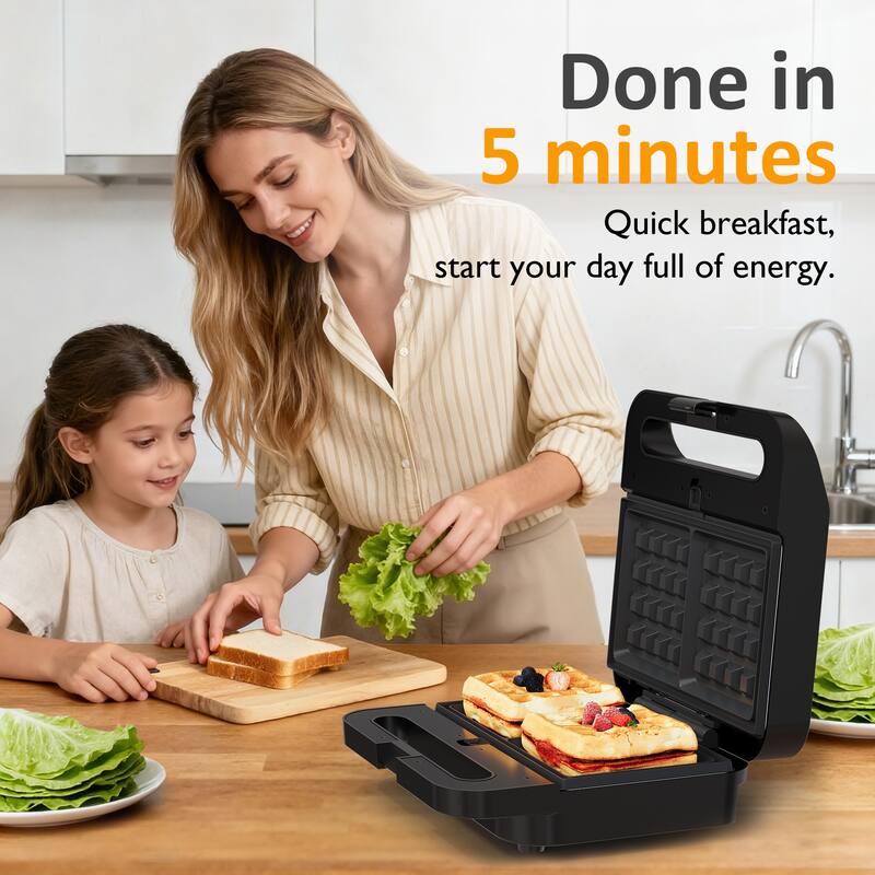 1000W 3 in 1 Sandwich Maker - N/A