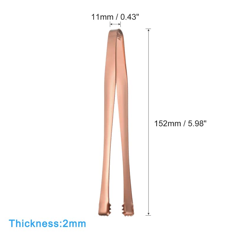 Serving Tongs, 2pcs 6 Inch - Stainless Steel Ice Tongs for Dessert - 6 Inch
