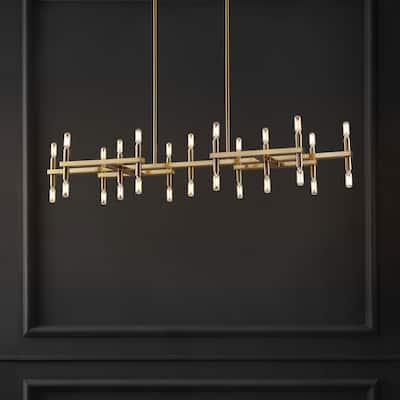 SAFAVIEH Couture Collection Harald 56" Metal Chandelier - 50" W x 16" D x 56" H