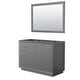 preview thumbnail 1 of 17, Wyndham Collection WCF414148S-CXSXX-M46 Strada 47" Single Free Dark Gray / Brushed Nickel Hardware
