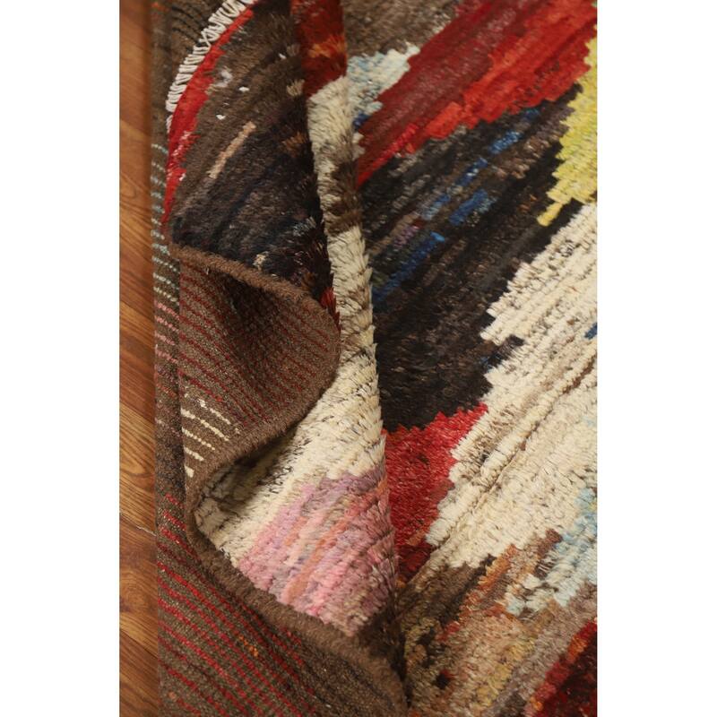 Abstract Moroccan Oriental Rug Handmade Modern Tribal Wool Carpet - 3'8" x 6'9"