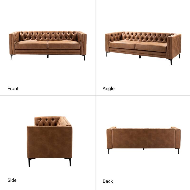 Ipiutak Modern 2 - Piece Upholstered Button-tufted Sectional with Storage Ottoman