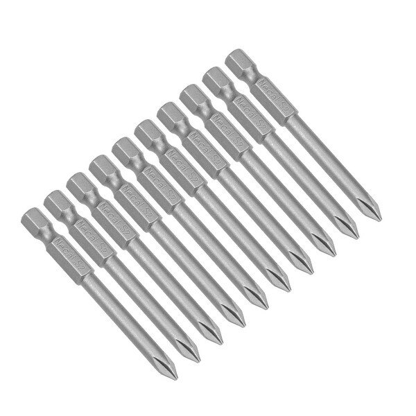 10Pcs 1/4-Inch Hex Shank 65mm Length Phillips 5PH1 Magnetic S2 Screwdriver Bits - 10pcs H1/4*65*5PH1