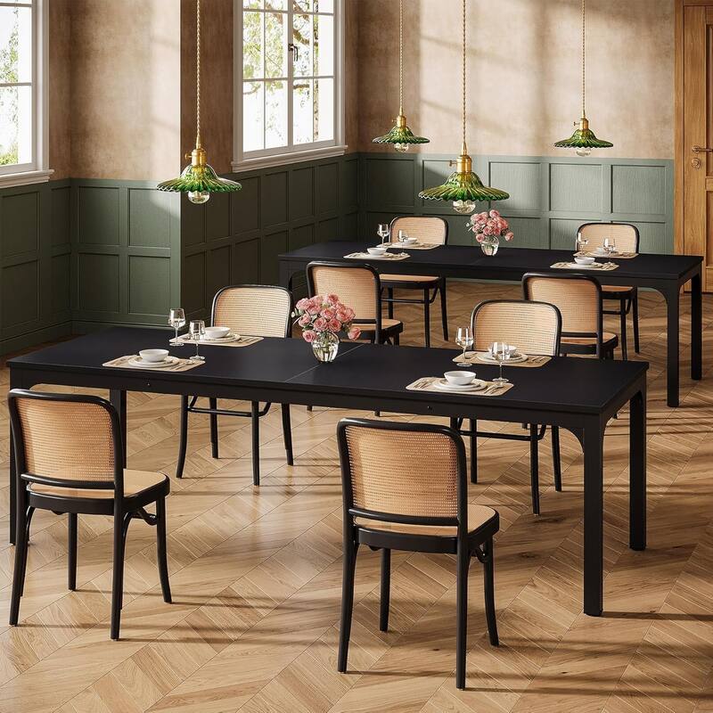 78.7" Rectangular Dining Table, Wood Kitchen Table for Home, Restaurant, Cafe, Office, Apartment, Bakery