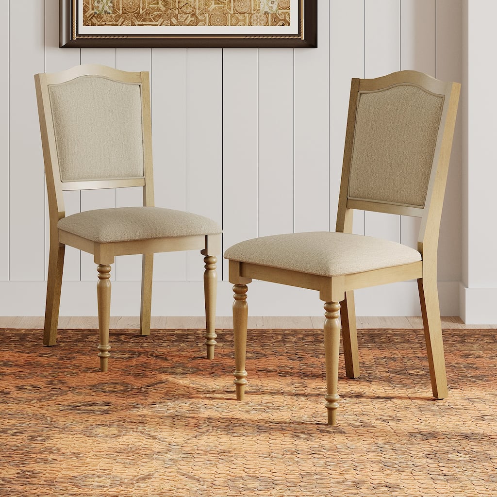Dining Chair with Upholstered Back, Farmhouse Wood Kitchen Chairs, Oak
