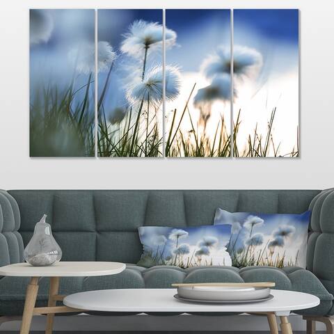 Beautiful Polar White Flowers - Floral Artwork Print on Canvas