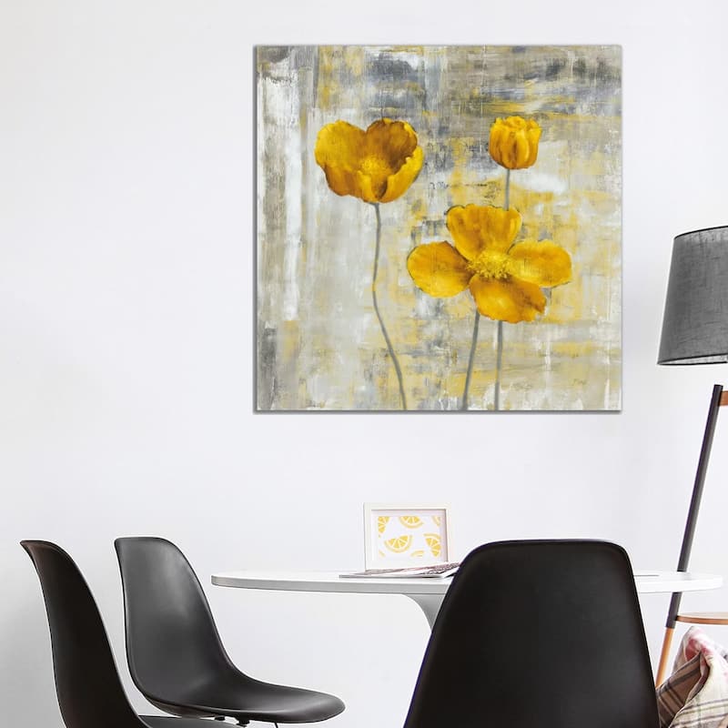iCanvas "Yellow Flowers II" by Carol Black Canvas Print - 37x37x1.5