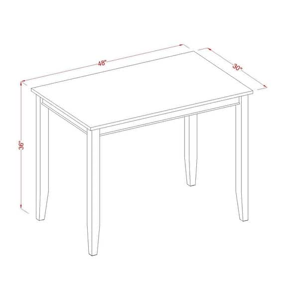East West Furniture 3 Piece Counter Height Table Set a Rectangle