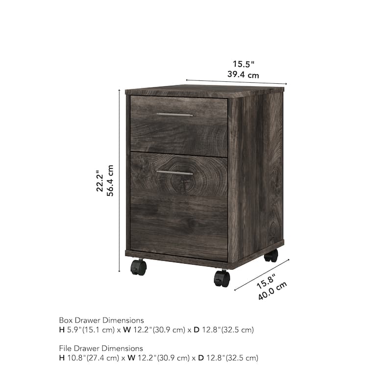 Key West 2 Drawer Mobile File Cabinet by Bush Furniture