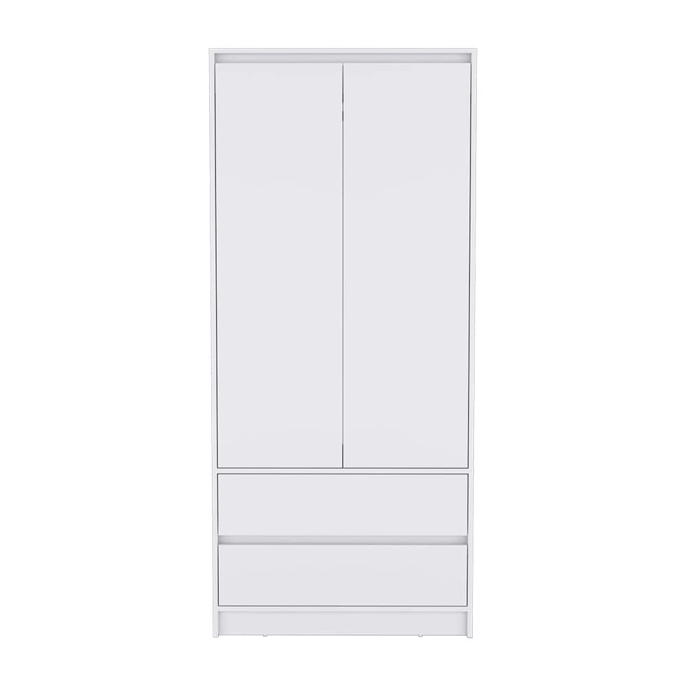 Armoire Closher, Bedroom, White,44.8" H x 30.2" W x 19.7" D