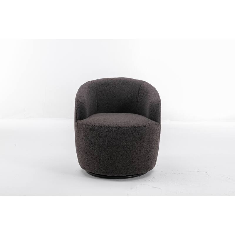 Teddy Fabric Swivel Accent Armchair Barrel Chair