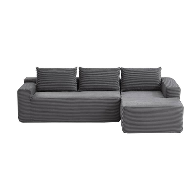 105" Cloud Sectional Couch with L-Shape Chaise,Modern Modular Sofa with Deep Seat, Upholstered Couches for Living Room