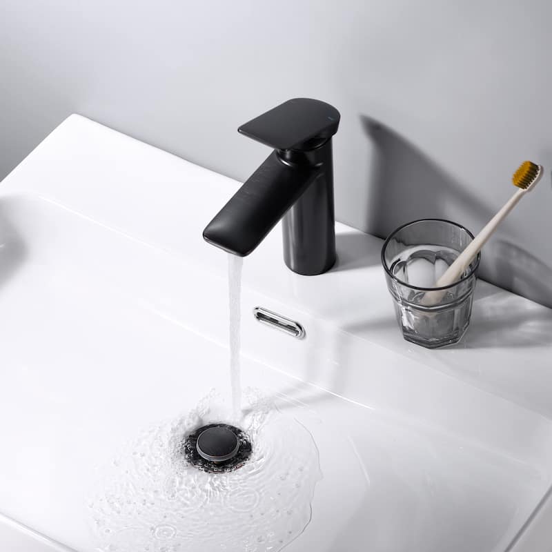 Luxier DS04-T Bathroom Sink Push Pop-Up Drain Stopper with Overflow
