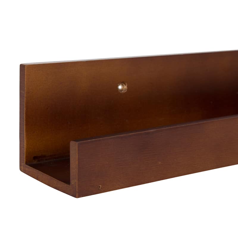 Levie 24 inch 2-Pack Wood Wall Picture Frame Holder Ledge