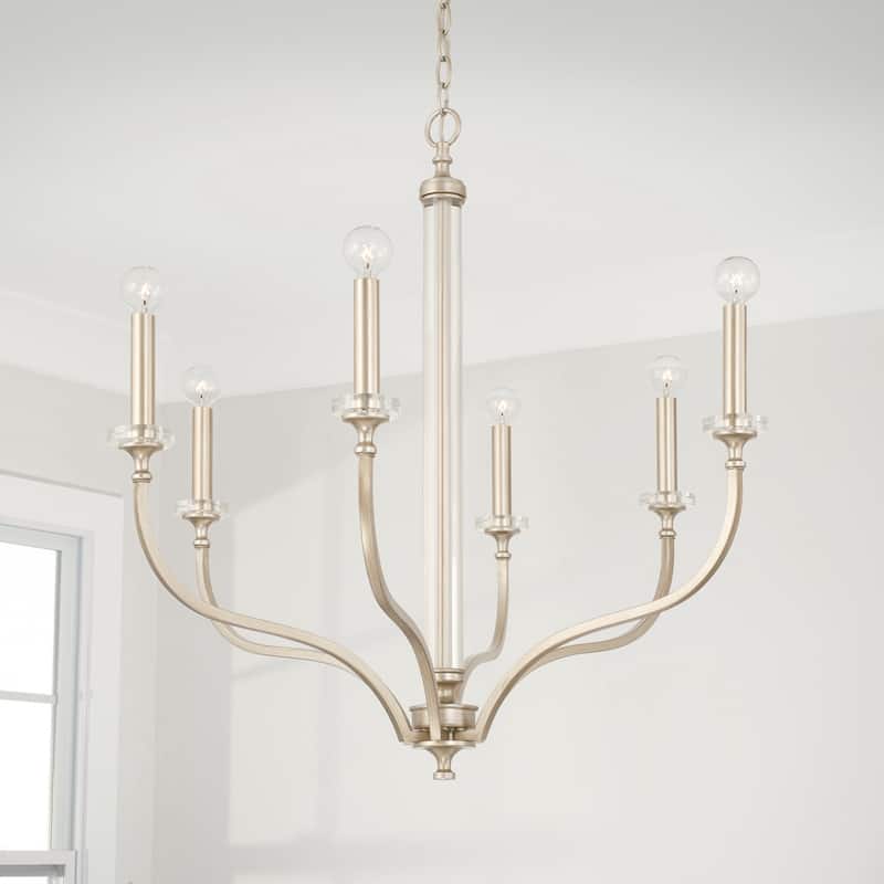 Breigh 6-light Brushed Champagne Medium Chandelier