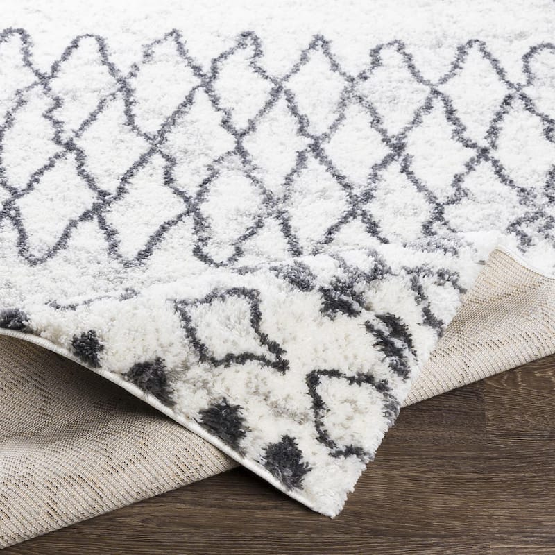 Livabliss Lamontez Plush Moroccan Stripe Area Rug