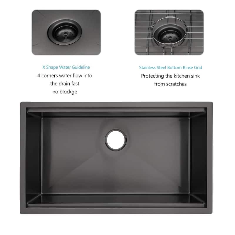 DORNBERG Workstation 32 inch Undermount Kitchen Sink With Accessories
