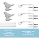 preview thumbnail 44 of 56, Cute Bird Finial Adjustable Decorative Designer Curtain Rod