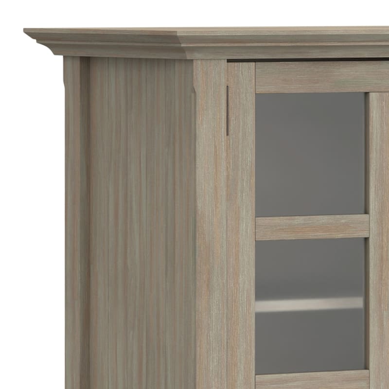 WYNDENHALL Normandy SOLID WOOD 62 inch Wide Transitional Wide Storage Cabinet - 62"w x 18"d x 34" h