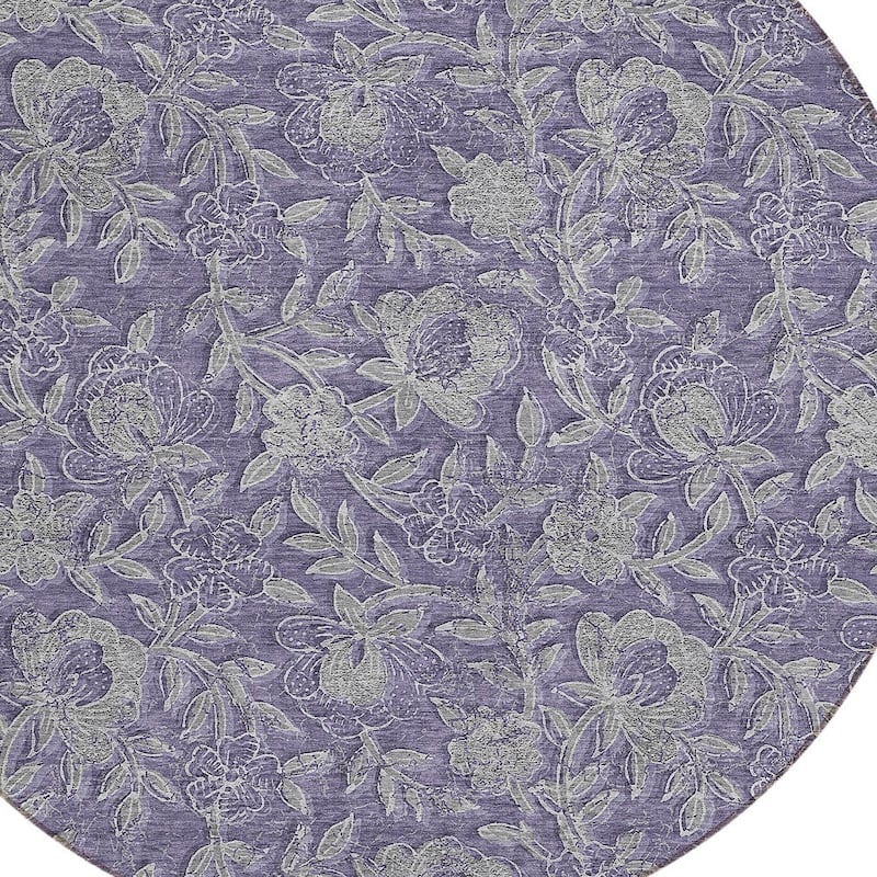 HomeRoots Floral Transitional Rectangle Outdoor Rug