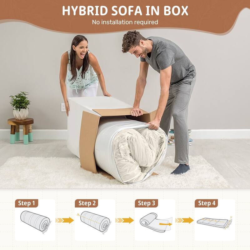 75" Modern Loveseat Sofa, No Assembly Required Comfy Deep Seat Couches 1 pcs for Living Room, Bedroom, Apartment