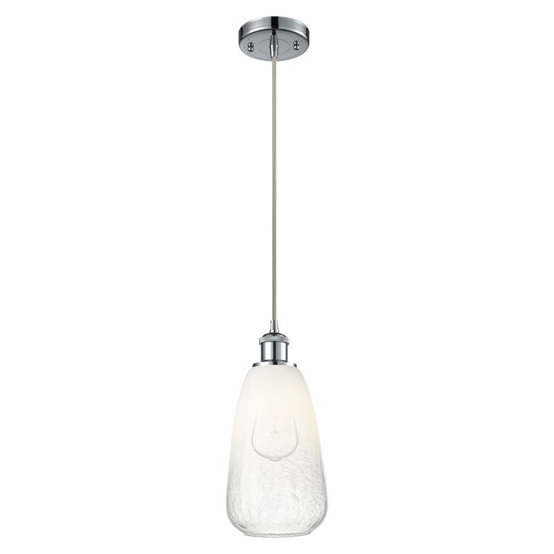Innovations Lighting Endless Possibilities Ballston - Brookhaven Almond - 1 Light 6" Cord Hung Mini Pendant - Polished Chrome/Opal