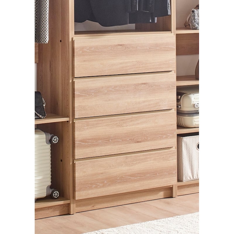 Prosper Oak Freestanding Walk in Wood Closet System