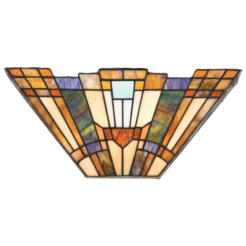 Inglenook 2-Light Wall Sconce in Blue, Honey, Amber - Tiffany