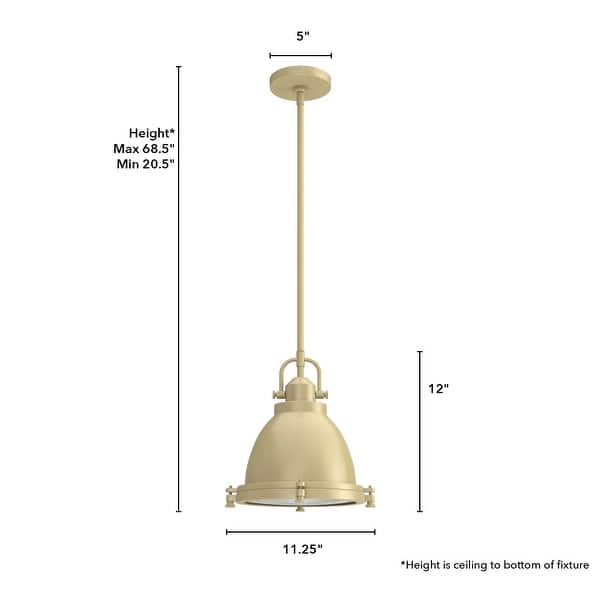 dimension image slide 0 of 3, Hunter Bridgemoor 12" 1 Light Pendant - Kitchen Island, Dining room - Industrial, Farmhouse