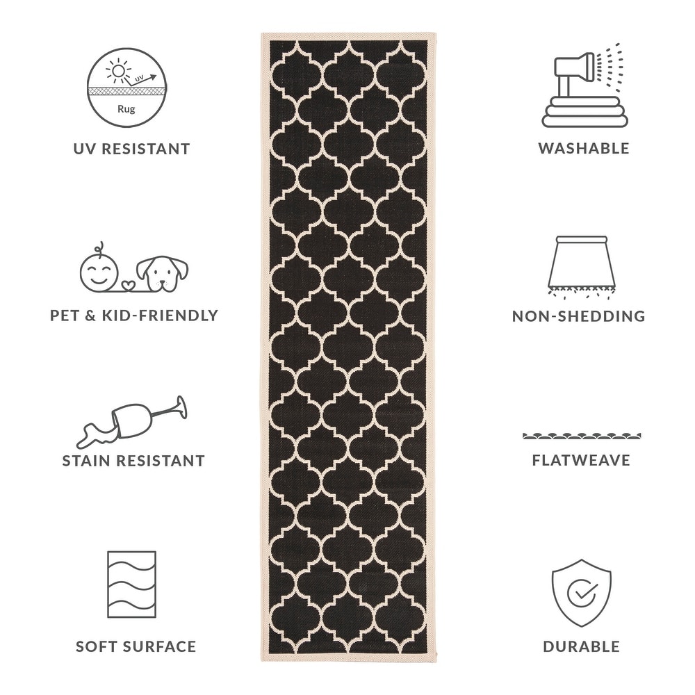 SAFAVIEH Courtyard Sibel Indoor /Outdoor Waterproof Patio Backyard Rug