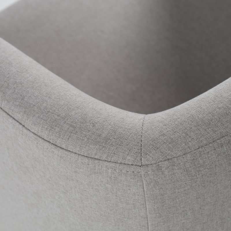 Modrest Yukon Modern Light Grey Fabric & Antique Brass Dining Chair