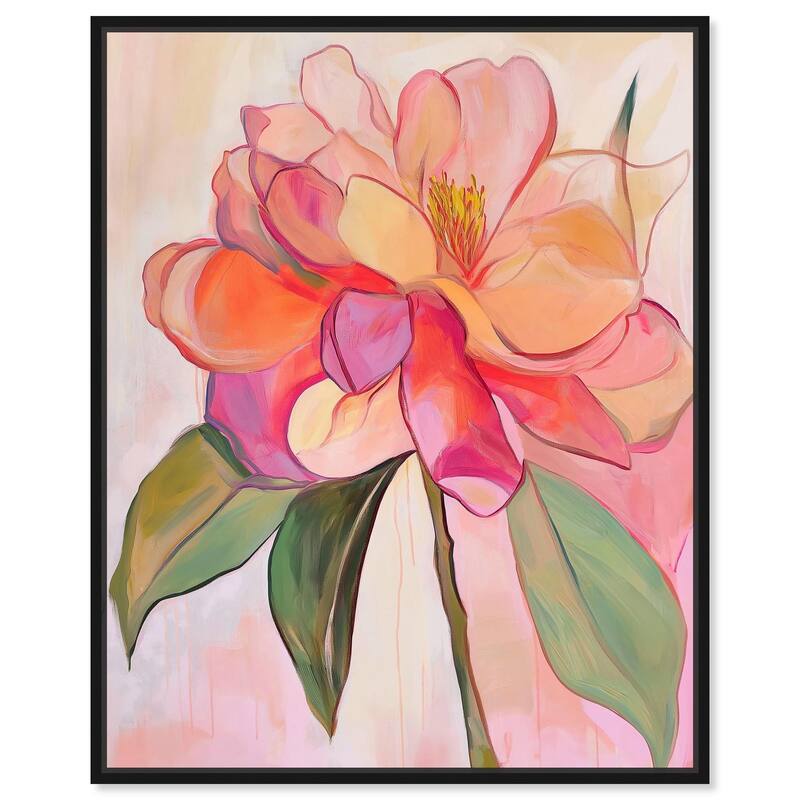 Softly Unfurling II Canvas by Art Remedy - 16" x 20" - Black