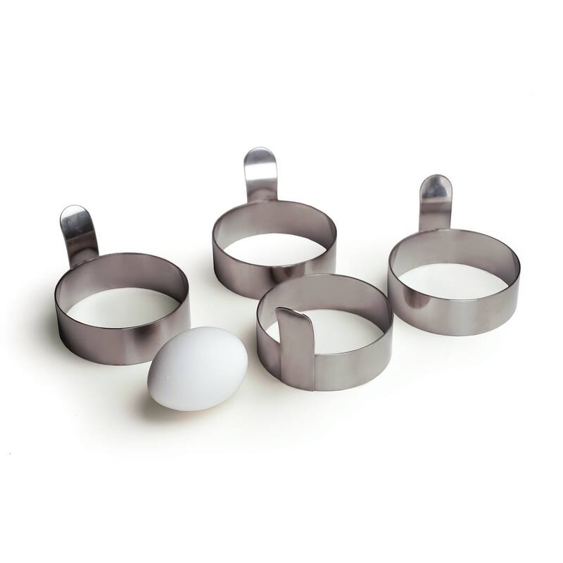 Porcelain Egg Cups & Spoons - Set Of 8 (4C + 4Sp)