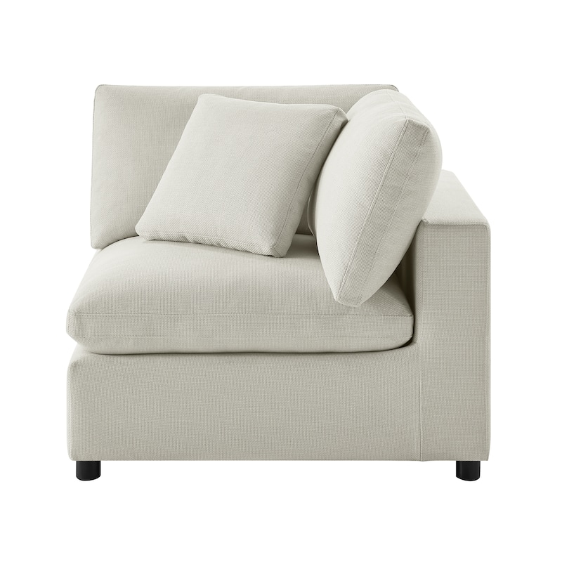 Cambrai Corner Wedge Accent Chair by Greyson Living - Beige Polyester