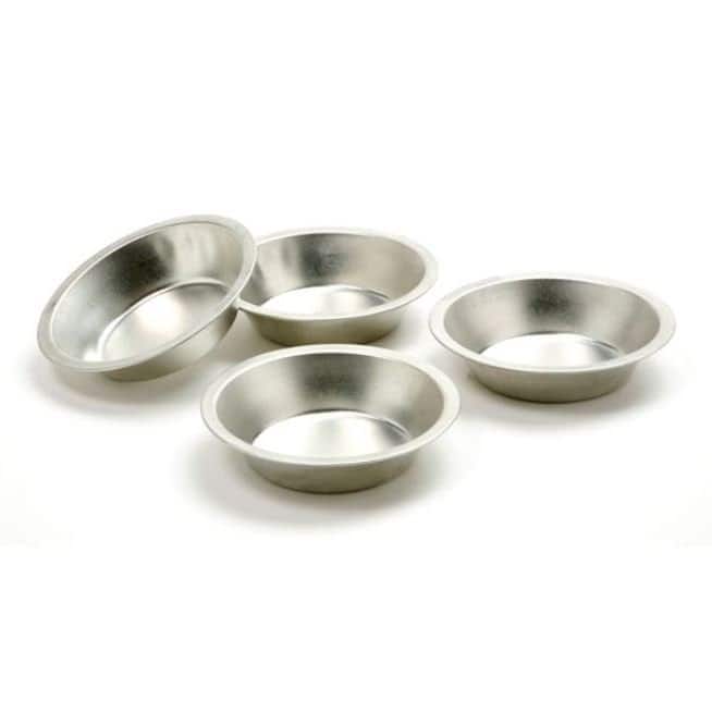 Norpro 4 Piece Round 5" Mini Tin Pie Pan Set - Perfect for Small Pot Pies, Quiches and Cakes