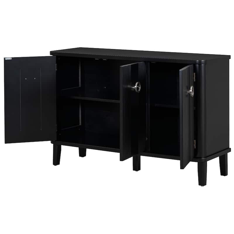 Sideboard Cabinet with Three Solid Wood Doors