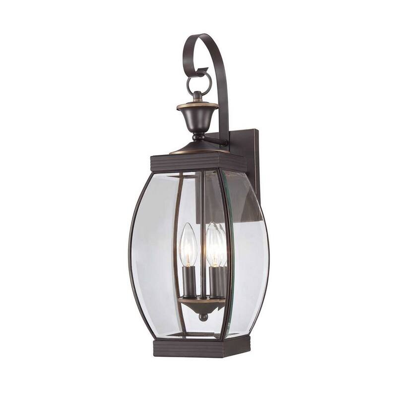 Oasis 2-Light Outdoor Wall Lantern in Medici Bronze