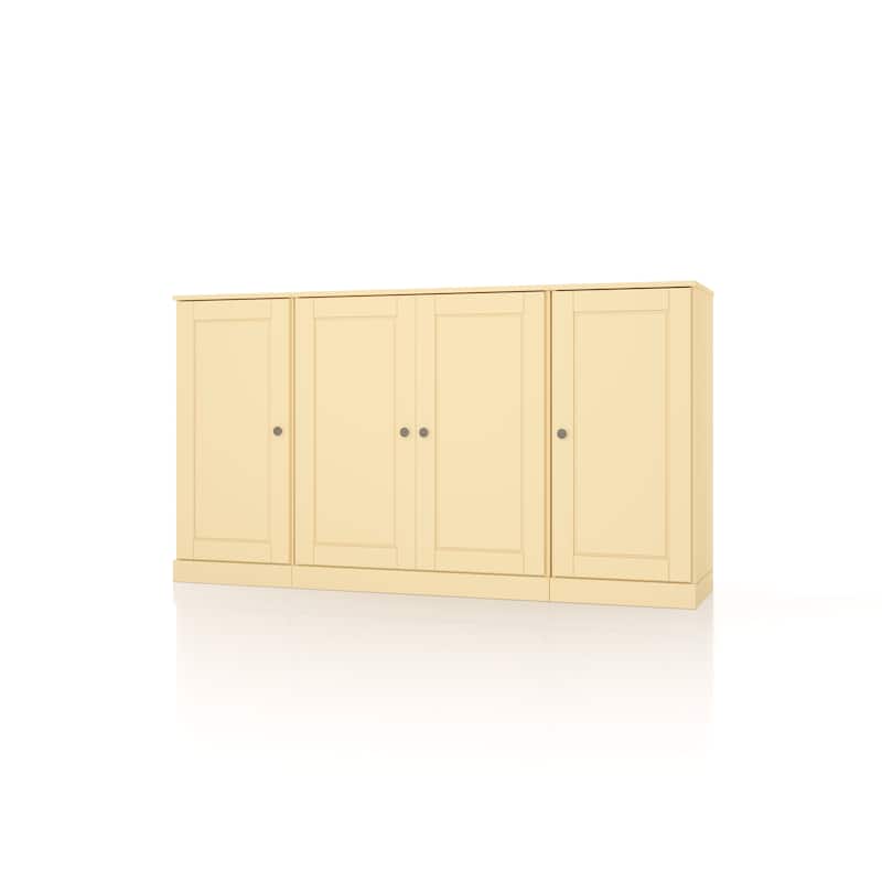 100% Solid Wood 65" Sideboard with Clear, Frosted Glass or Solid Wood Doors by Palace Imports