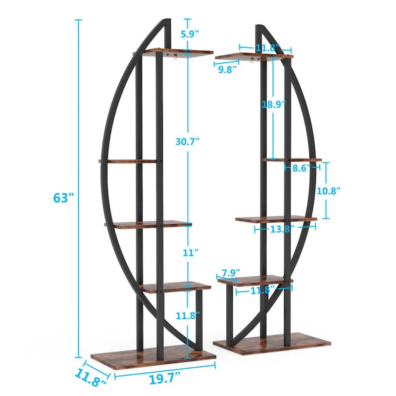 Wooden Plant Flower Display Stand 5-Tier Plant Stand Pack of 2